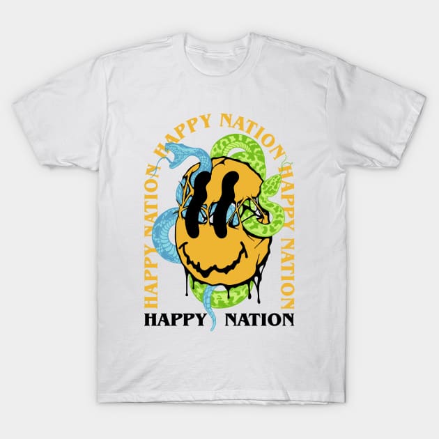 Happy Nation 05 T-Shirt by CHAKRart